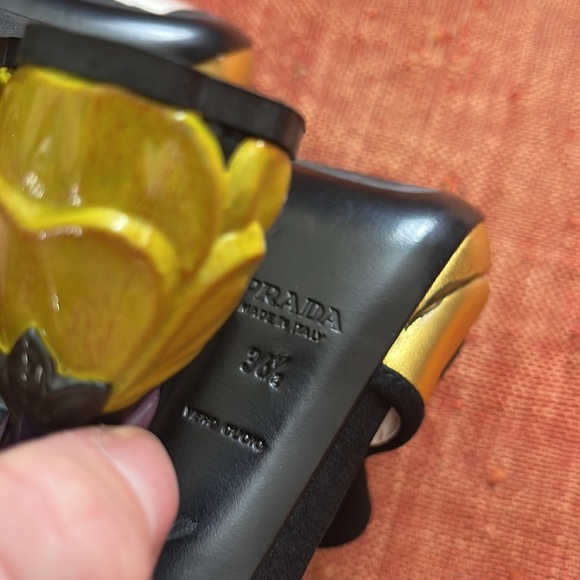 NEW Prada 2008 Fairy collection carved orchid heels - Picture 6 of 11